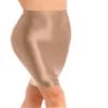 Rswnyirn Women's Glossy Pencil Skirt Solid Bodycon Skirts High Waist Clubwear Elastic Miniskirt Coffee Medium view 2