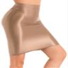 Rswnyirn Women's Glossy Pencil Skirt Solid Bodycon Skirts High Waist Clubwear Elastic Miniskirt Coffee Medium view 3