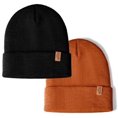 1 & 2 Packs Unisex Knit Winter Beanie Hats Cap Set for Men and Women