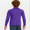 DEVOROPA Youth Boys Compression Thermal Shirts Long Sleeve Undershirt Fleece Baselayer Mock Top Purple L view 2