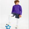 DEVOROPA Youth Boys Compression Thermal Shirts Long Sleeve Undershirt Fleece Baselayer Mock Top Purple L view 3