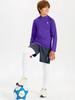 DEVOROPA Youth Boys Compression Thermal Shirts Long Sleeve Undershirt Fleece Baselayer Mock Top Purple XL view 3