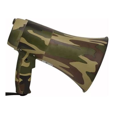 SAAKO Bullhorn Handheld Megaphone Camo Portable Bullhorn Speaker Rechargeable with Led Flashlight Adjustable Volume Handheld Amplifier Portable