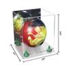 Better Display Cases Acrylic Bowling Ball Display Case with Mirror Case, Green Risers and Clear Base (B33/A028) view 2