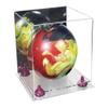 Better Display Cases Acrylic Bowling Ball Display Case with Mirror Case, Purple Risers and Clear Base (B33/A028) view 1