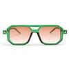 FEISEDY Vintage Square 70s Flat Aviator Sunglasses Women Men Classic Retro Stylish Frame UV400 Sunglasses B2622 view 2