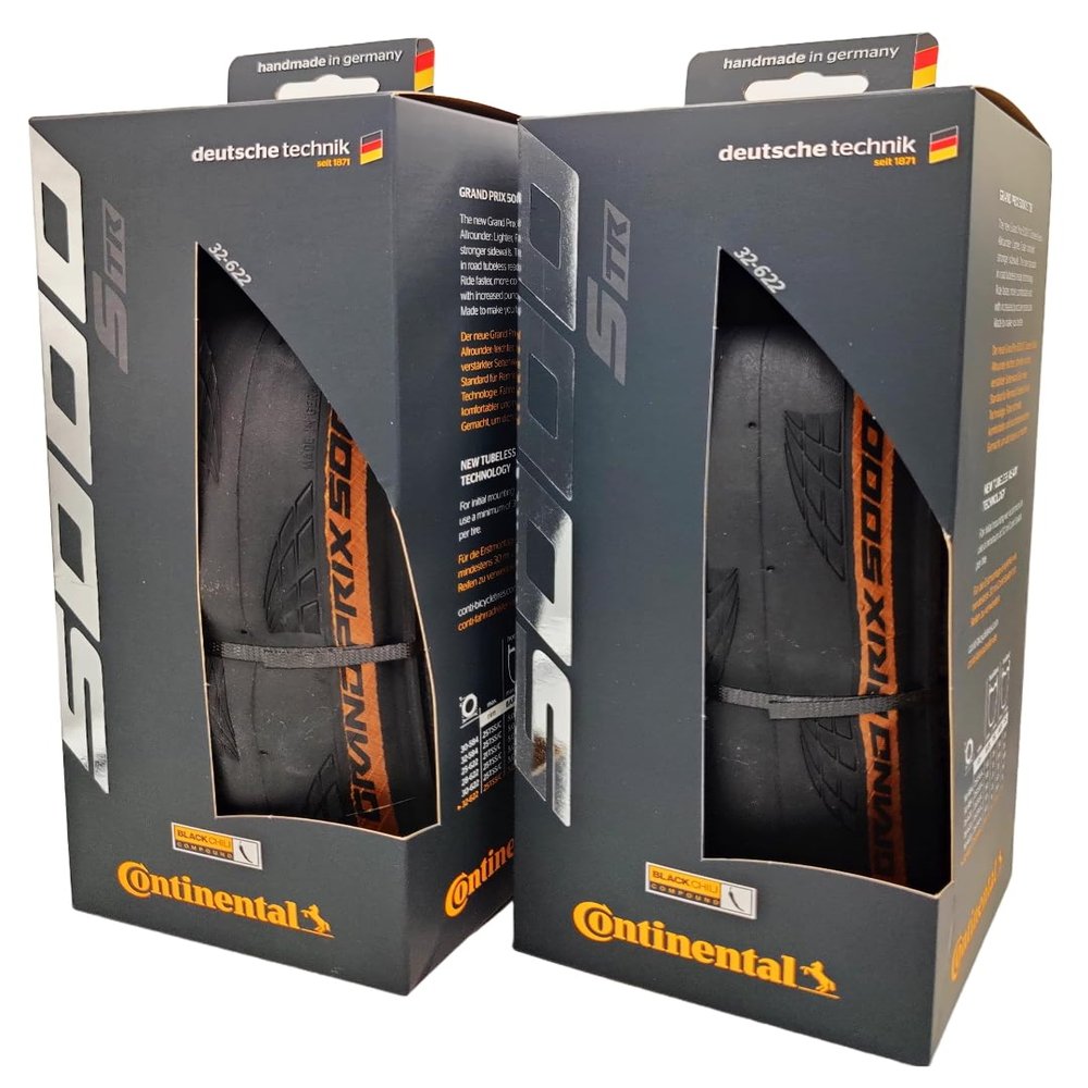 Continental Grand Prix 5000 S TR Tire - 700 x 32, Tubeless, Folding, Black/Transparent, BlackChili, Vectran Breaker, LazerGrip, ACT - Lightweight, Durable Tubeless Road Tire