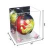Better Display Cases Acrylic Bowling Ball Display Case with Mirror Case, Pink Risers and Clear Base (B33/A028) view 2