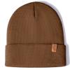 1 & 2 Packs Unisex Knit Winter Beanie Hats Cap Set for Men and Women Black Brown view 2