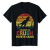 Kids I'm Ready To Crush 4th Grade Dinosaur First Day Boys T-Shirt view 1