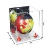 Better Display Cases Acrylic Bowling Ball Display Case with Mirror Case, Red Risers and Clear Base (B33/A028) view 2