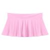 Rswnyirn Women's Shiny Glossy Satin Tight Ruffled Micro Mini Skirt Low Waist Pleated Miniskirts Pink Medium view 3