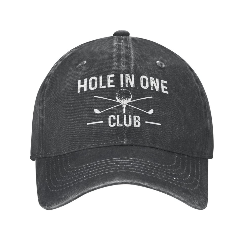 Beafoliya Funny Hat Holes in One Club Cap for Men Baseball Cap Graphic Caps Black