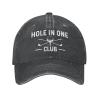 Beafoliya Funny Hat Holes in One Club Cap for Men Baseball Cap Graphic Caps Black view 1
