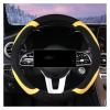 FUERU Car Steering Wheel Cover Set Car Steering Wheel Cover Autumn and Winter Short Plush Fashion Atmosphere Car Interior (Color : 4#) view 1