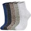 Clothclose 5 Pairs Wool Socks - Warm Wool Socks For Women/Men, Super Soft Crew Boot Sock, Thick Knit Cozy Sock view 1