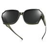 BrGuras Polarized Sunglasses Fit Over Glasses Sunglasses for Women Men, Trendy Square Fit Over Sunglasses Lightweight(Light green, Black) view 1
