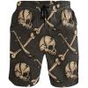 visesunny Mens Swim Trunks Quick Dry Swim Shorts with Mesh Lining Skull Jolly Roger Abstract Pattern Swimwear Bathing Suits view 1