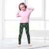 Aflyko Girls' Leggings Dragon Scales Green Kids Athletic Pants Dance Tights Yoga Ballet Running Workout Everyday Wear 5T view 2