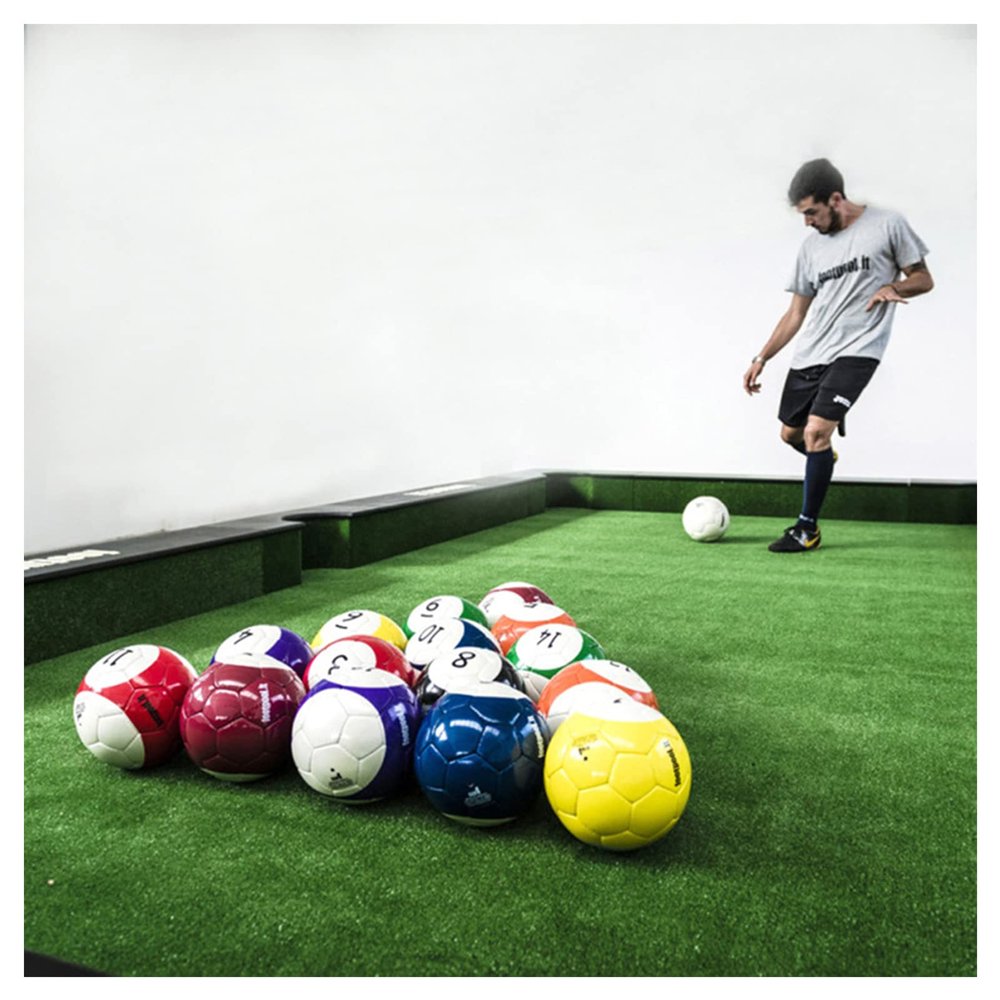 NENAGGE 16 Pcs Billiard Snook Soccer Ball Football Full Set Gaint Snookball Snooker Street Game Sport Toy Poolball Inflatable Billiards Adult Outdoor Game Entertainment, Gift,18cm/7.1inch