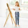Aflyko Girls' Leggings Snake Skin Blue Kids Athletic Pants Dance Tights Yoga Ballet Running Workout Everyday Wear 5T view 4