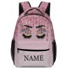 Fovanxixi Custom Pink Eyes Butterfly Backpack for Kids Boys Girls Personalized Name Text Children Backpack School Bag Customized Daypack Schoolbag for Student Bookbag view 1