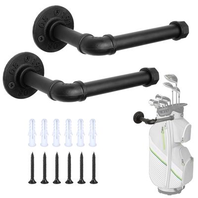 BiJun Golf Bag Organizer, Golf Bag Storage Organizer for Garage Wall Mount Golf Bag Holder Rack Stand Golf Bag Storage Rack Hangers for Storage Space for Garage