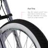 MICARGI 26" Boston Chopper-Style Stretch Cruiser Bikes, Disc Brake 7-Speed, Gray Frame Dual-Spring Wide Saddle, Moon-Type Cruiser Handlebar for Adults (Gray) view 4