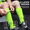 LPONJAR Soccer Shin Guards for Kids Youth Adults - Shin Pads and Sleeves with Optimized Insert Pocket for Boys Girls Men Women for Football Games - Protective Soccer Equipment view 2