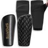 LPONJAR Soccer Shin Guards for Kids Youth Adults - Shin Pads and Sleeves with Optimized Insert Pocket for Boys Girls Men Women for Football Games - Protective Soccer Equipment view 1