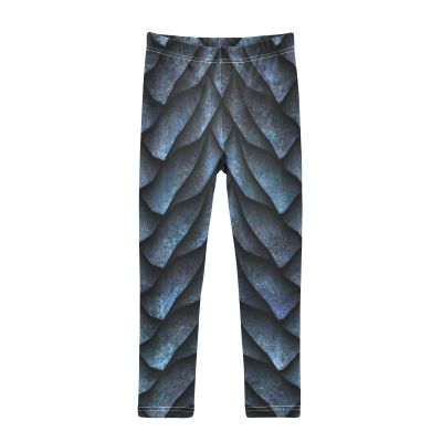 Aflyko Girls' Leggings Dragon Scales Grunge Dark Kids Athletic Pants Dance Tights Yoga Ballet Running Workout Everyday Wear 5T