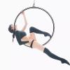 Single Point Lyra Hoop Set, Professional Aerial Lyra Hoop Equipment Fully Strength Tested 350kg/770LBS, Aerial Ring With Rigging Kit And Fixing Plate ( Color : Tube Dia 32mm/1.3in , Size : 85cm(33.5in view 1