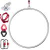 Single Point Lyra Hoop Set, Professional Aerial Lyra Hoop Equipment Fully Strength Tested 350kg/770LBS, Aerial Ring With Rigging Kit And Fixing Plate ( Color : Tube Dia 32mm/1.3in , Size : 85cm(33.5in view 2