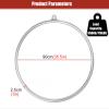 SRNSAEB Aerial Hoop Set with Fixing Plate, Safe Firm Steel Single Point Aerial Ring Circus Props for Dancing Studio Aerial Fitness Circus Ring (Color : 25mm, Size : 90cm(35.5in)) view 3