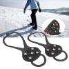 Natudeco 1Pair Snow Shoe Spikes 5 Teeth Crampons Winter Traction Cleats Climbing Crampons Mountaineering AntiSlips Shoes Spikes for Outdoor view 2
