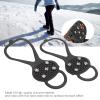 Natudeco 1Pair Snow Shoe Spikes 5 Teeth Crampons Winter Traction Cleats Climbing Crampons Mountaineering AntiSlips Shoes Spikes for Outdoor view 3