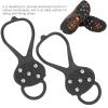 Natudeco 1Pair Snow Shoe Spikes 5 Teeth Crampons Winter Traction Cleats Climbing Crampons Mountaineering AntiSlips Shoes Spikes for Outdoor view 4
