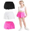 BOOPH 3PC Girls Flowy Butterfly Shorts Athletic Shorts Teen Girls with Inner Pockets for Running Tennis 5-6Y view 1