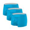 Maiyifu-GJ Men's Solid Color Cool Boxer Brief Sexy Mesh Underwear Athletic Breathable Trunks (Blue 3PC,Small)