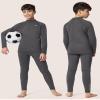 Ewedoos Thermal Underwear Set for Kids Thermals Top and Bottom Set Boys Long Johns Base Layer Thermal Set Grey view 4
