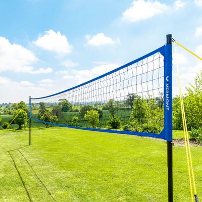 Vermont Portable Soccer Tennis Net Set - Available in 2 Sizes | Aluminum Telescopic Posts | Carry Bag Included (32ft)