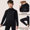 Ewedoos Thermal Underwear Set for Kids Thermals Top and Bottom Set Boys Long Johns Base Layer Thermal Set Black view 4