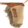 Western Chinks Suede Sunflower & Basket Weave Hand Leather Tooled Men Women Kids Custom Made Small Medium Large (Medium) view 1