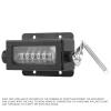 AUNMAS Mechanical Counter 6 Digit Resettable Pull Tally Counter Wall Mounted for Sports Equipment Machinery Cycle Counting Black view 2