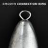 BLUEWING Torpedo Sinker Through Wire Fishing Weight Saltwater Bullet Lead Double Ringed, 4 oz, 3 Pack view 3