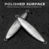 BLUEWING Torpedo Sinker Through Wire Fishing Weight Saltwater Bullet Lead Double Ringed, 4 oz, 3 Pack view 4