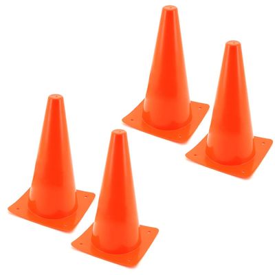4 Plastic Safety Cones Traffic Parking Sports Training Marker Road Emergency 12" Plastic 12" Automotive Roadside Sports Road Block Park Driving Practice Training Lessons Street Traffic Control Soccer