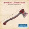 Nicky Bigs Novelties Bloody Axe Prop Fake Axes 24 Inch Hollow Plastic Long Axe Handle Included Lumberjack Clown Cosplay Medieval Viking Ax Adult Costume Halloween Horror Decoration view 3