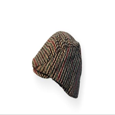 Thorness Unisex 58cm M/L Tweed Flat Cap |Mixed Wool Polyester Green Tweed Country Cap | Tweed Hat | Peaked Cap | Black Quilted Lining, Light Green, M