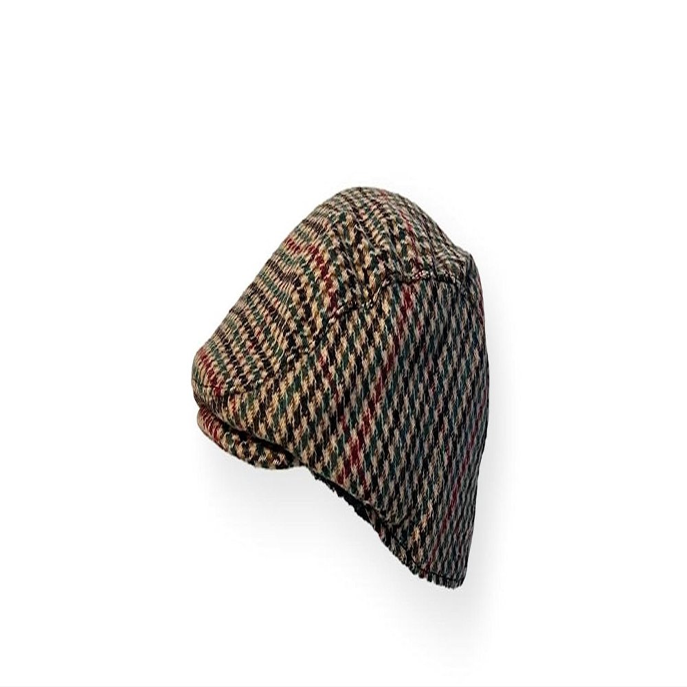 Thorness Unisex 58cm M/L Tweed Flat Cap |Mixed Wool Polyester Green Tweed Country Cap | Tweed Hat | Peaked Cap | Black Quilted Lining, Light Green, M
